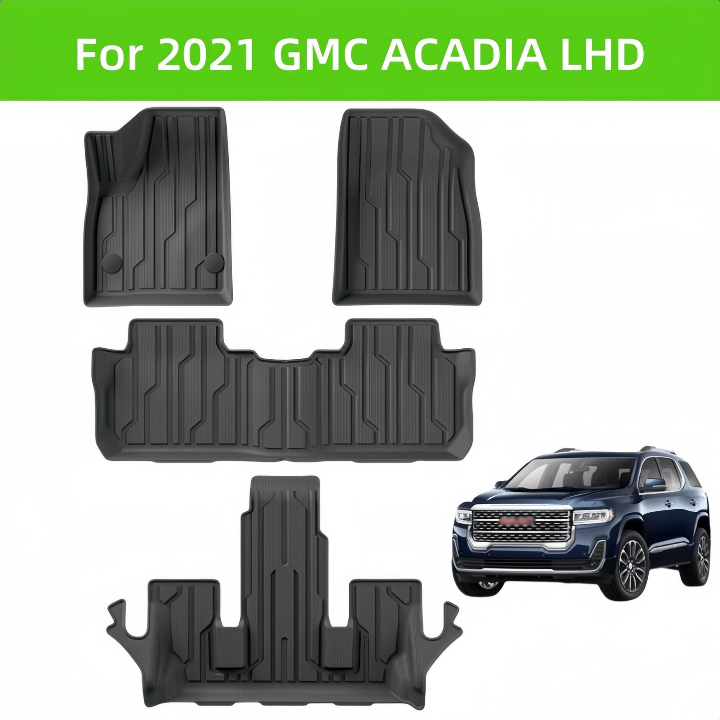 GMC ACADIA 2021 TPE Car Floor Mat/Rear Trunk Mat