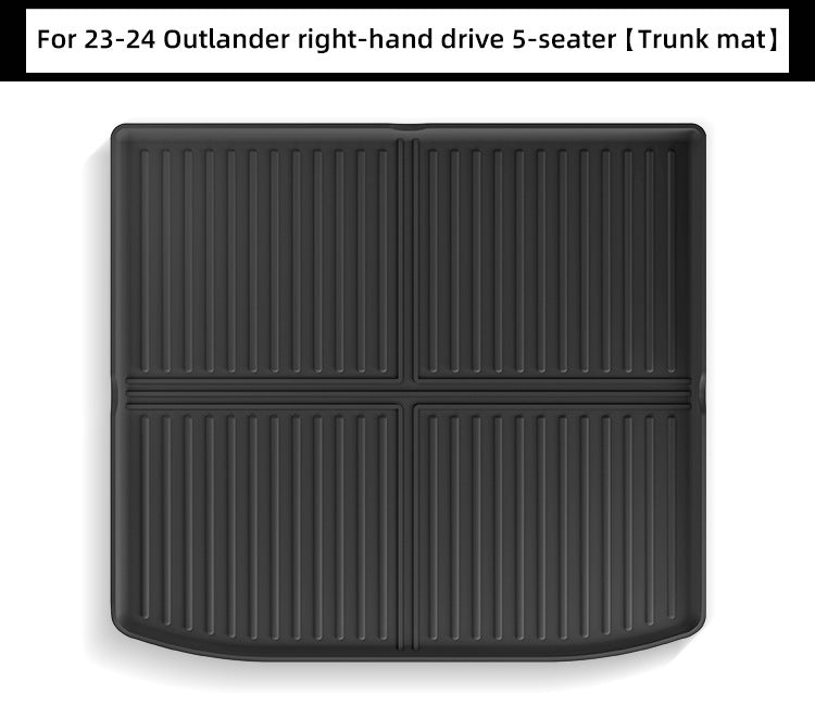 For 2023-2024 Mitsubishi Outlander RHD TPE 3D Car Floor Mat/Rear Trunk Mat