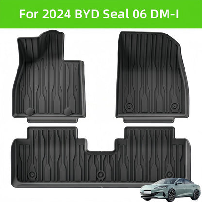 For 2024 BYD Seal 06 DM-I TPE Car Floor Mats Rear Trunk Mats