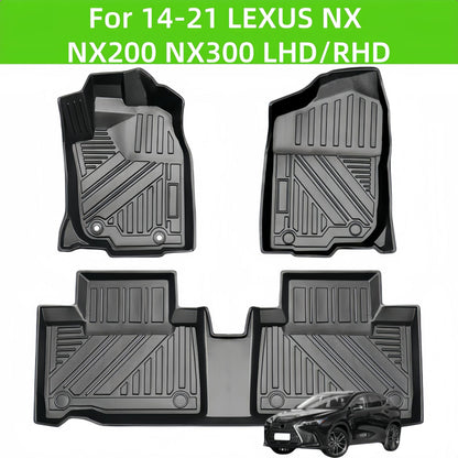 For 2014-2021 LEXUS NX NX200 NX300 LHD/RHD 3D TPE Car Floor Mat