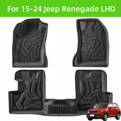 For 2015-2024 Jeep Renegade 3DCarpet TPE Car Floor Mat/Rear Trunk Mat