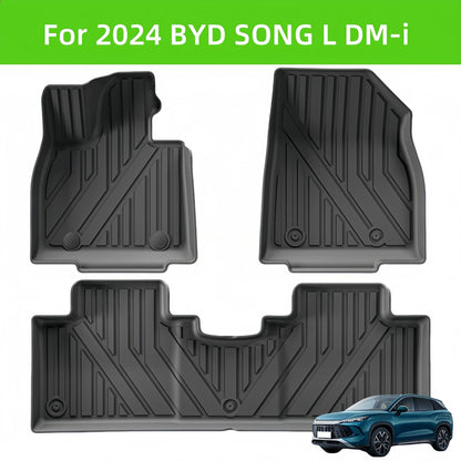 For 2024 BYD SONG L DM-i TPE car floor mats Rear Trunk Mat