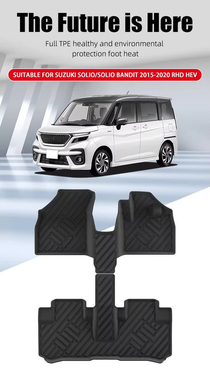 For 2015-2020 Suzuki Solio/Solio Bandit RHD HEV TPE Car Floor Mat