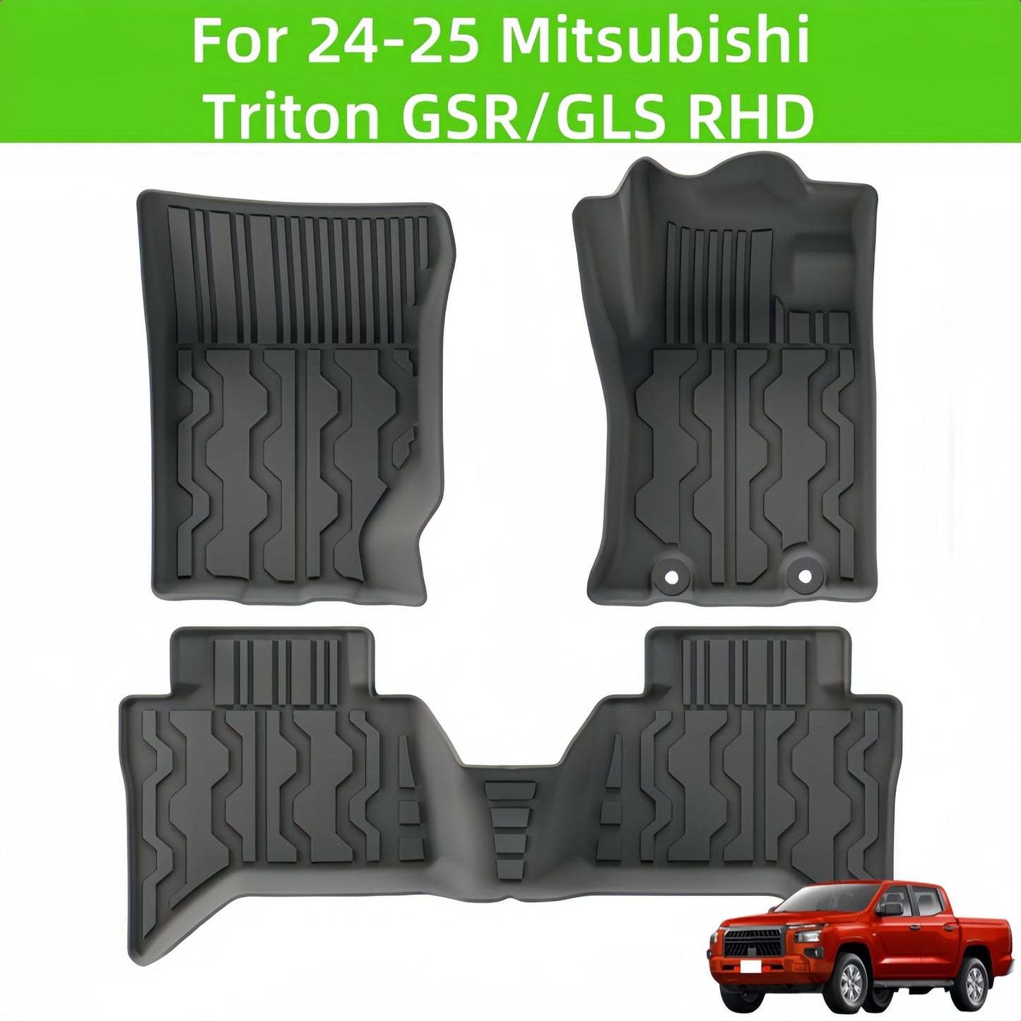 Mitsubishi Triton GSR/GLS RHD 2024-2025 TPE Car Floor Mat