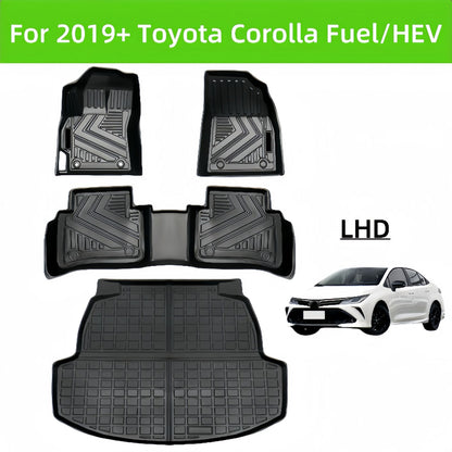 For 2019 Toyota Corolla LHD TPE Car Floor Mat/Rear Trunk Mat
