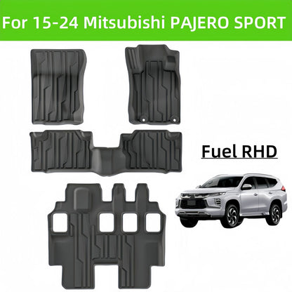 Mitsubishi PAJERO SPORT RHD 2015-2024 TPE Car Floor Mat/Rear Trunk Mat