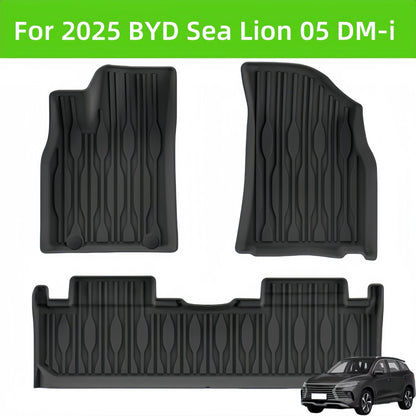 For 2025 BYD Sea Lion 05 DM-i TPE Car Floor Mat/Rear Trunk Mat