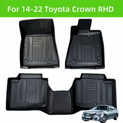 For 2014- 2022 Toyota Crown RHD Waterproof Carpet TPE Car Floor Mat