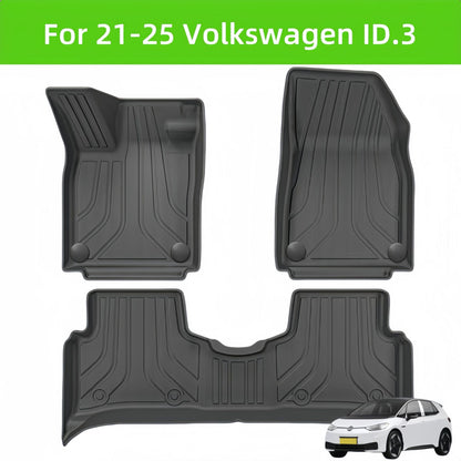 For 21-25 Volkswage ID.3 TPE 3D Car Floor Mat/Rear Trunk Mat