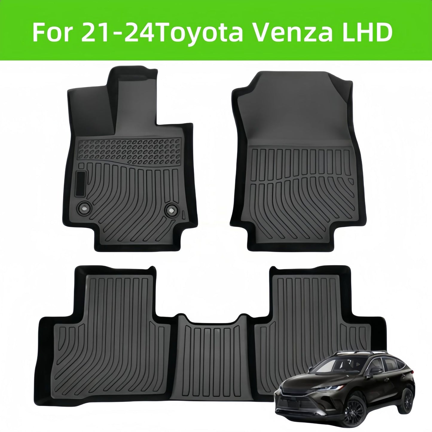For 2021-2024 ToyotIa Venza LHD TPE Car Floor Mat/Rear Trunk Mat Minimum order of 30 sets