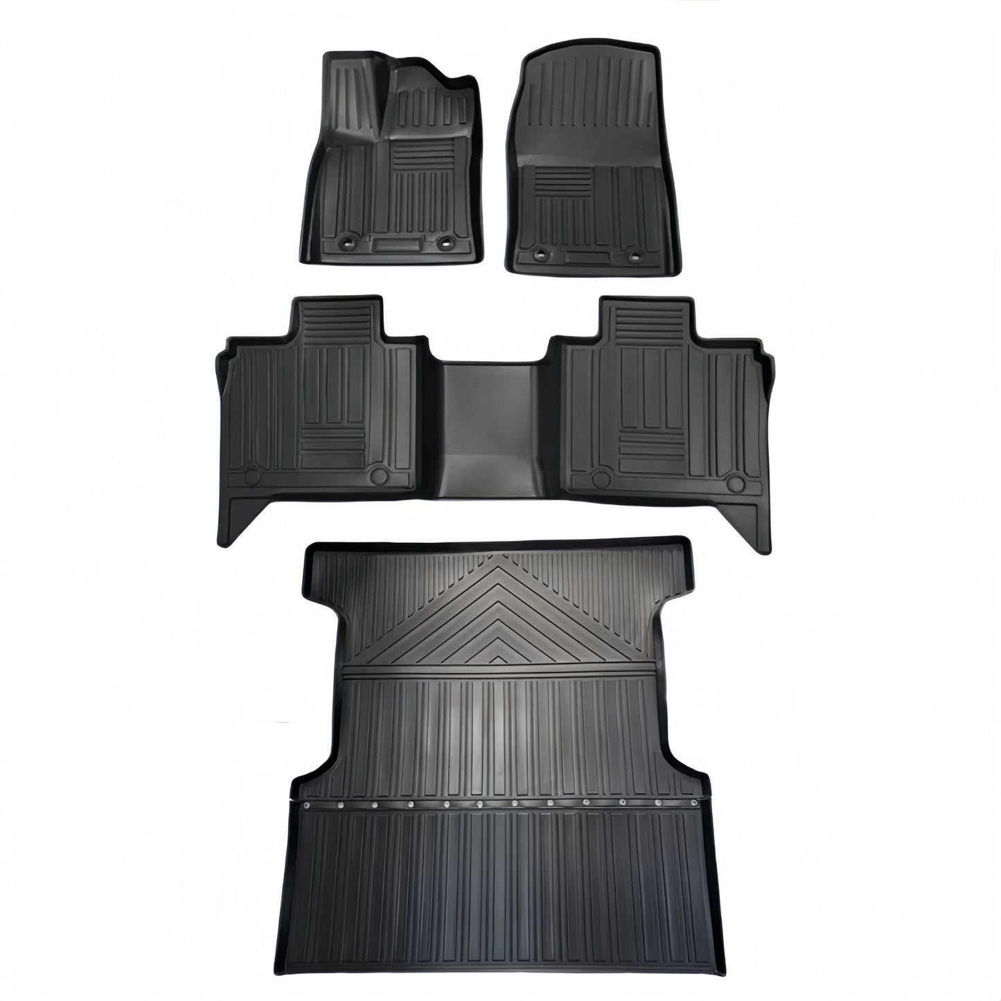 For 2014- 2024 Toyota Tundra LHD Carpet TPE Car Floor Mat/Rear Bucket Mat