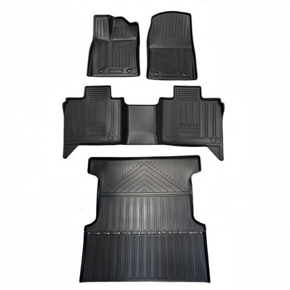 For 2014- 2024 Toyota Tundra LHD Carpet TPE Car Floor Mat/Rear Bucket Mat