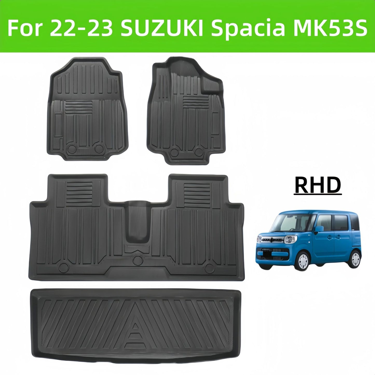 For 2022- 2023 SUZUKI Spacia MK53S RHD TPE Car Floor Mat/Trunk Mat