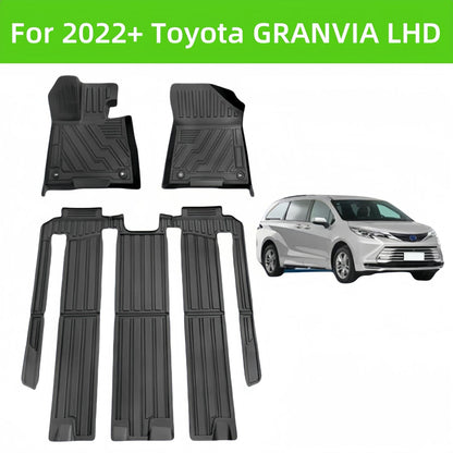 For 2022 TOYOTIA GRANVIA Waterproof Carpet TPE Car Floor Mat