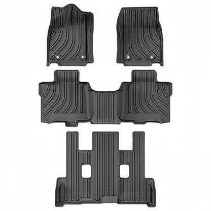 For 2023-2025 Toyot Sequoia TPE 3D Car Floor Mat/Rear Trunk Mat