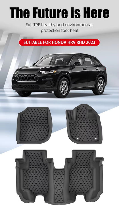 For 2023 Honda HRV RHD Carpet TPE Car Floor Mat/Rear Trunk Mat