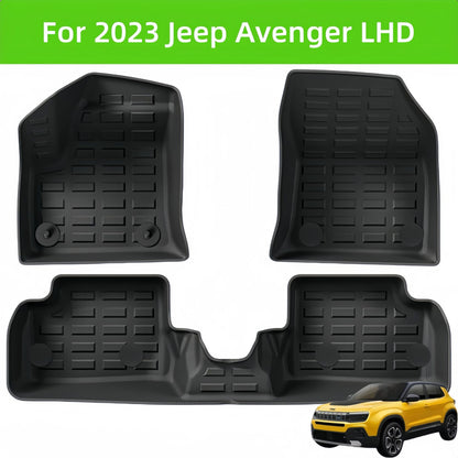 For 2023 Jeep Avenger 3D Carpet TPE Car Floor Mat/Rear Trunk Mat