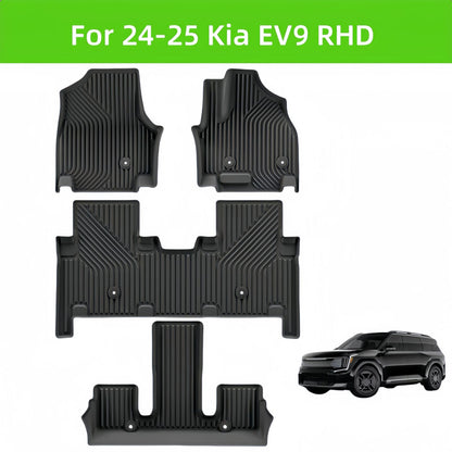 For 2024-2025 KIA EV9 RHD 3D Carpet TPE Car Floor Mat/Rear Trunk Mat