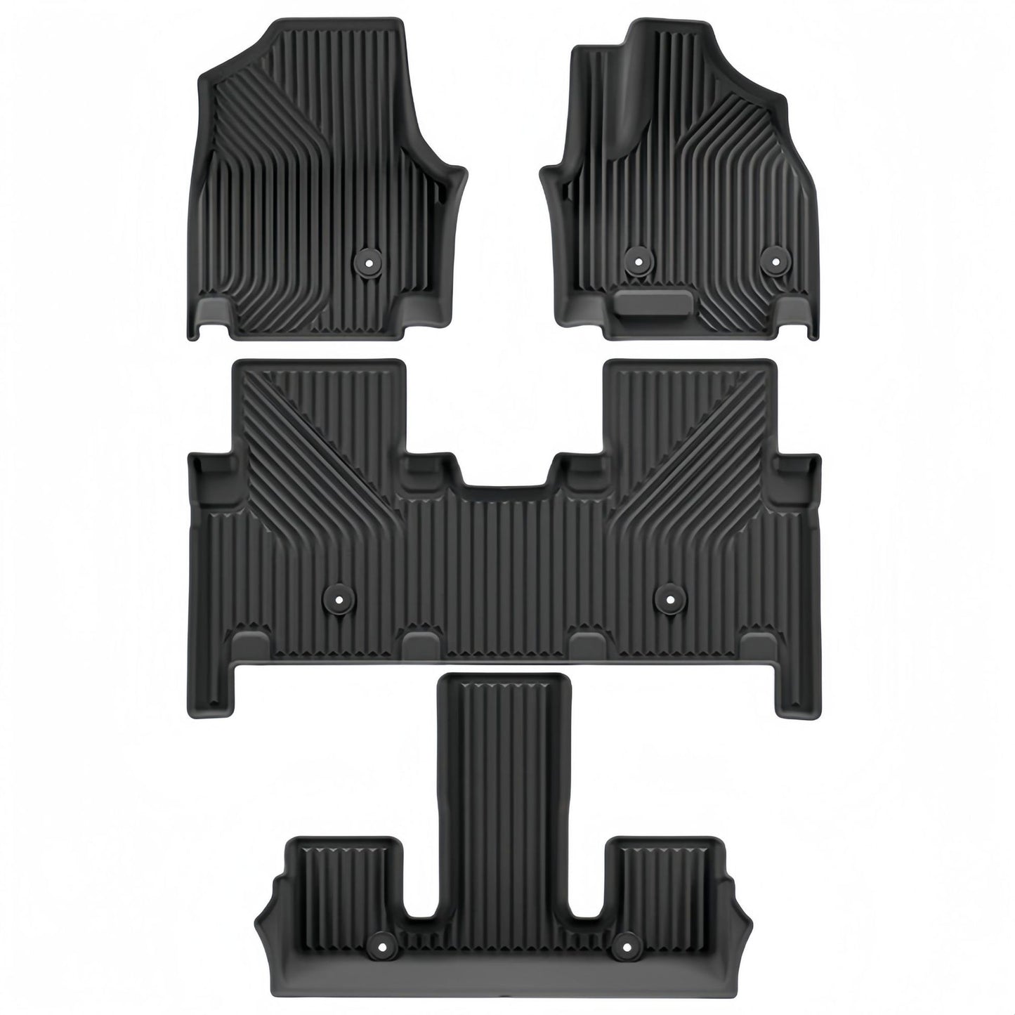 For 2024-2025 KIA EV9 RHD 3D Carpet TPE Car Floor Mat/Rear Trunk Mat