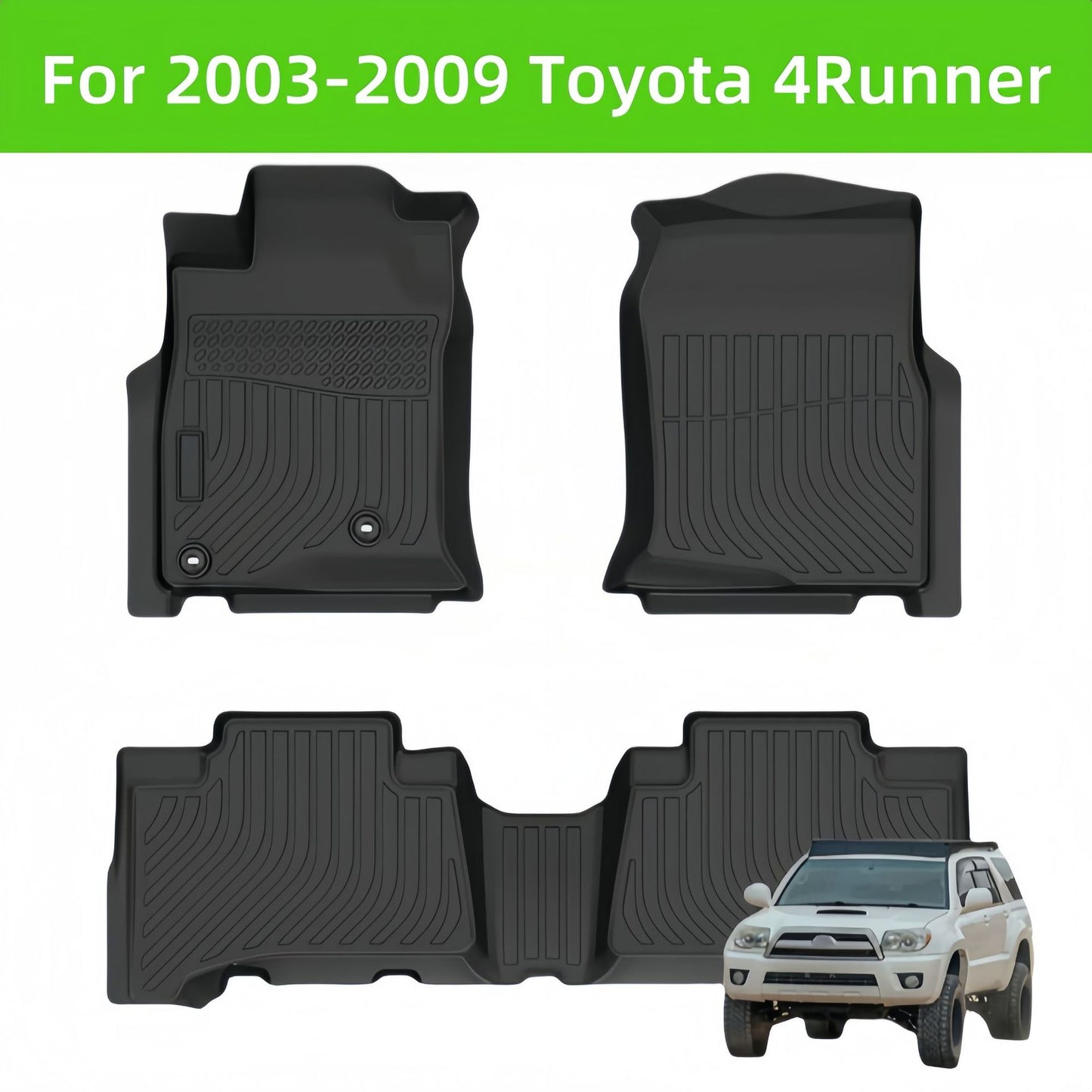 For 2003- 2009 4Runner Car Waterproof 3D Carpet TPE Car Floor Mat  Minimum order 30 sets