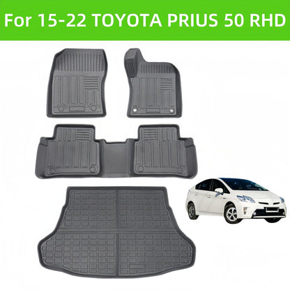 For 2015-2022 Toyota PRIUS 50 series RHD TPE Car Floor Mats /Trunk Mats