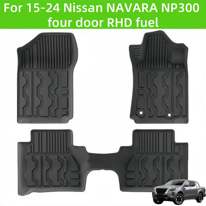 For 15-24 Nissan NAVARA NP300 four door RHD Fuel TPE Car Floor Mat