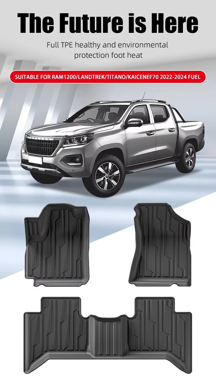 For 2022 Dodge RAM 1200/LANDTREK/TITANO/KaiceneF70 TPE Car Floor Mat