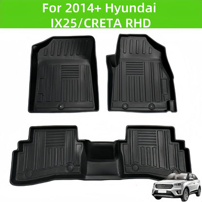For 2014 Hyundai Creta IX25 RHD Waterproof Carpet TPE Car Floor Mat