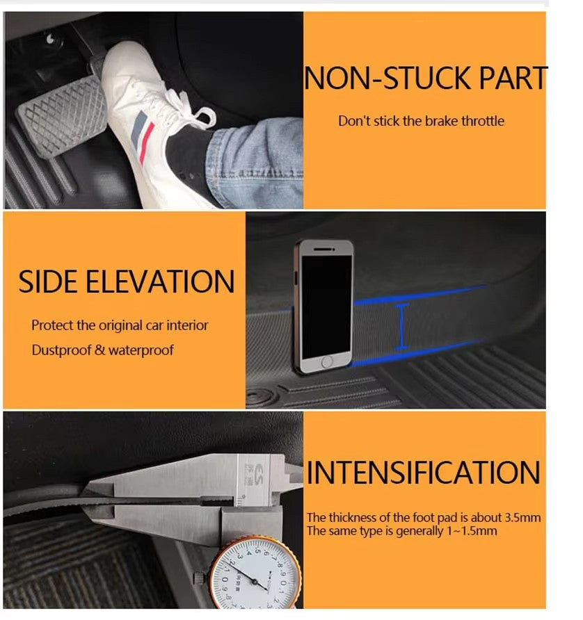 For 2025 AION Hyper HL TPE Car Floor Mat/Rear Trunk Mat