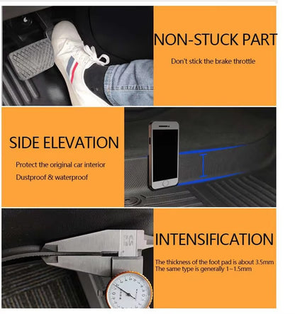 For 2025 AION Hyper HL TPE Car Floor Mat/Rear Trunk Mat