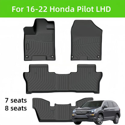 For 2016-2022 Hond Pilot LHD Waterproof Carpet TPE Car Floor Mat
