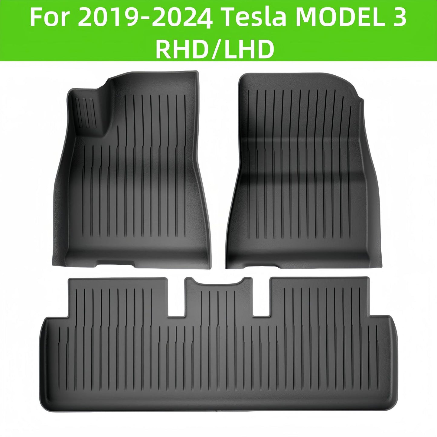 For 2019- 2024 Tesla MODEL 3 LHD/RHD TPE Car Floor Mat/Rear Trunk Mat