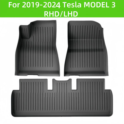 For 2019- 2024 Tesla MODEL 3 LHD/RHD TPE Car Floor Mat/Rear Trunk Mat
