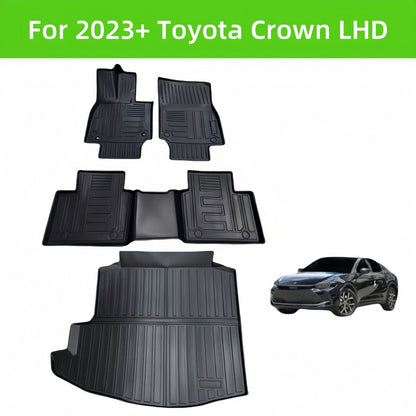 For 2023 Toyota Crown Car Mat LHD TPE Car Floor Mat/Rear Trunk Mat