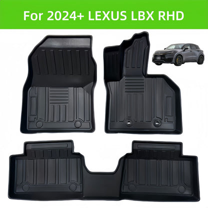 For 2024 LEXUS LBX RHD TPE 3D Car Floor Mat/Rear Trunk Mat