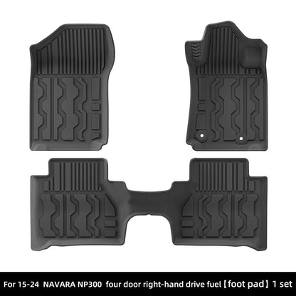 For 15-24 Nissan NAVARA NP300 four door RHD Fuel TPE Car Floor Mat