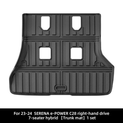 For 2023-2024 Nissan SERENA e-POWER C28 RHD TPE Car Floor Mat/Trunk Mat