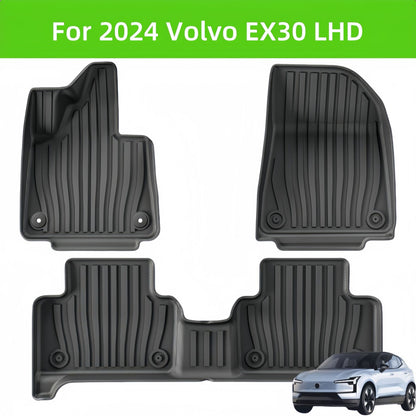 For 2024 Volvo EX30 3DCarpet TPE Car Floor Mat/Rear Trunk Mat