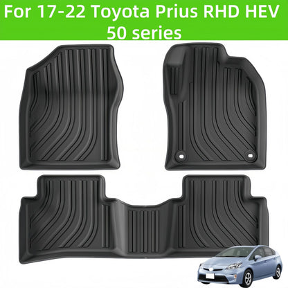 For 2017- 2022 Toyota Prius 50 RHD HEV TPE Car Floor Mat/Rear Trunk Mat