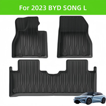 For 2023 BYD SONG L 3D TPE car floor mats Waterproof Carpet