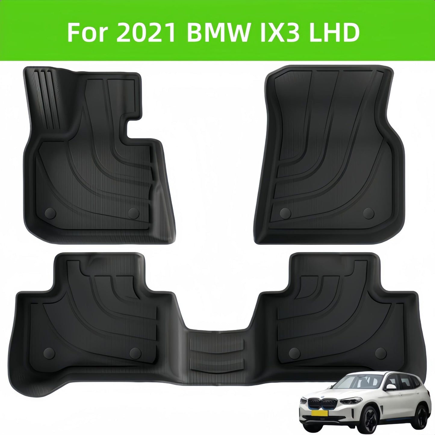 BMW IX3 2021 TPE Car Floor Mat/Rear Trunk Mat