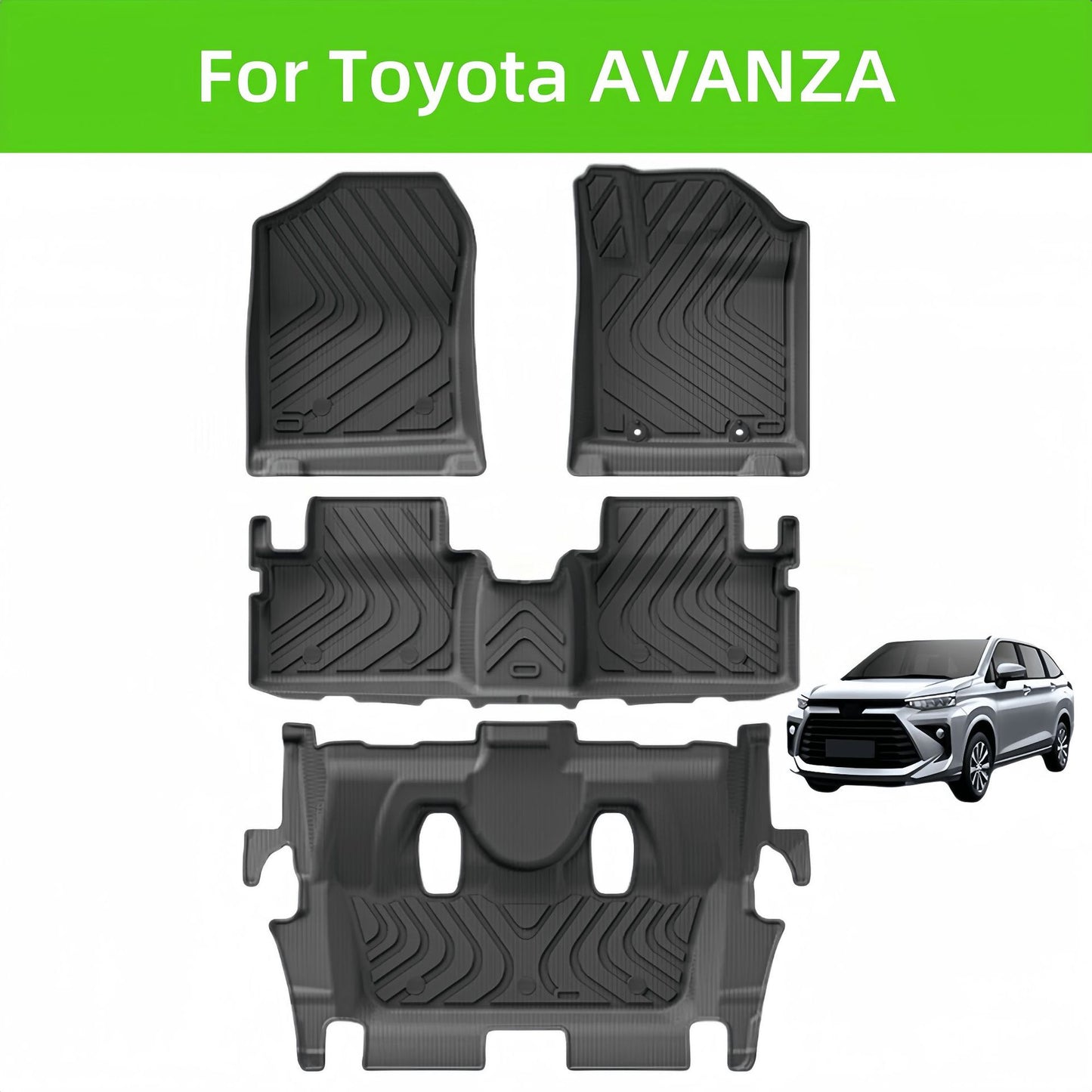 For Toyota AVANZA RHD Custom Waterproof Non-slipTPE car floor mats