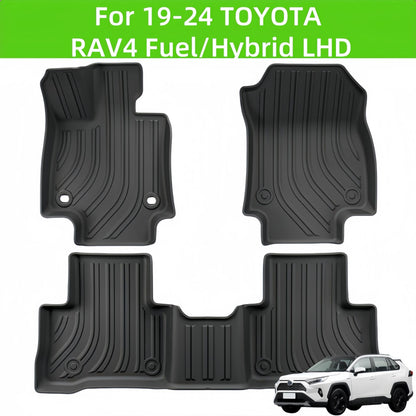 For 2019-2024 Toyota RAV4 FUEL/Hybrid LHD TPE Car Floor Mat/Trunk Mat