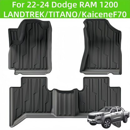 For 2022 Dodge RAM 1200/LANDTREK/TITANO/KaiceneF70 TPE Car Floor Mat
