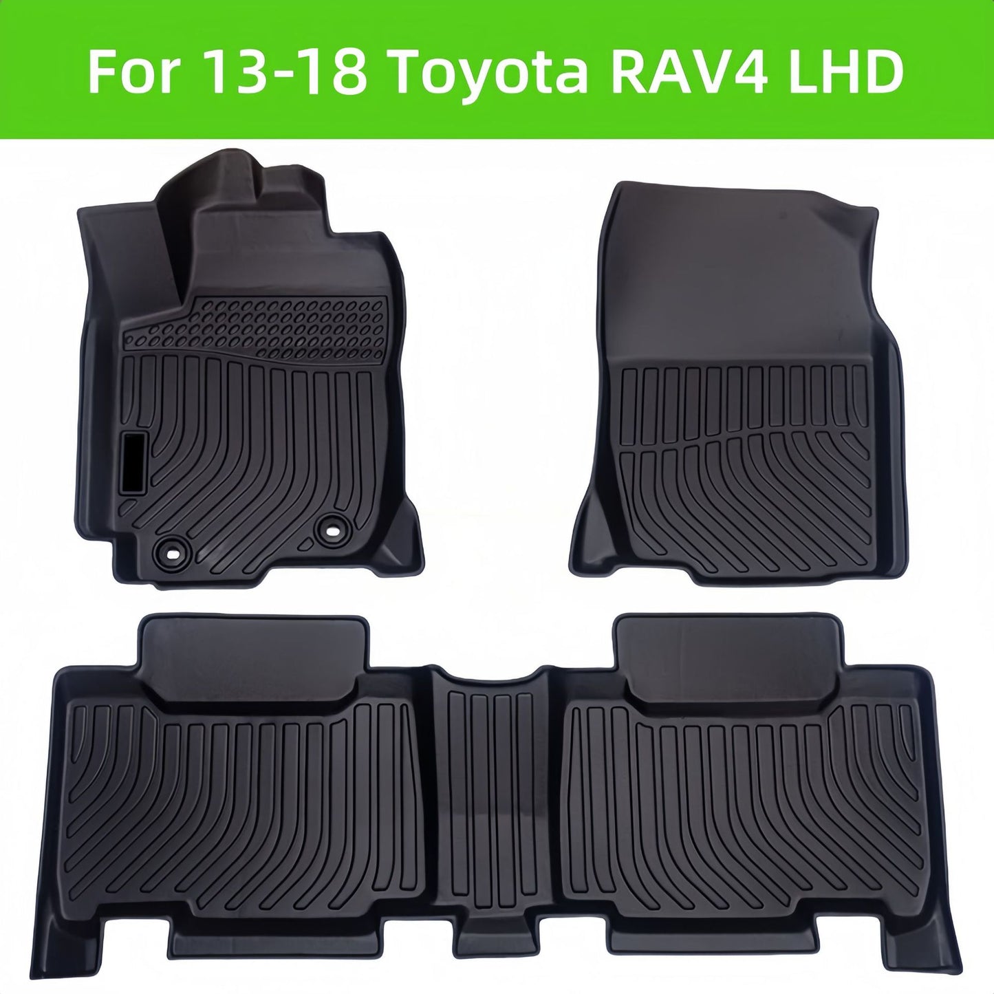 For 2013-2018 Toyota RAV4 LHD 3D Carpet TPE Car Floor Mat/Rear Trunk Mat Minimum order of 30 sets
