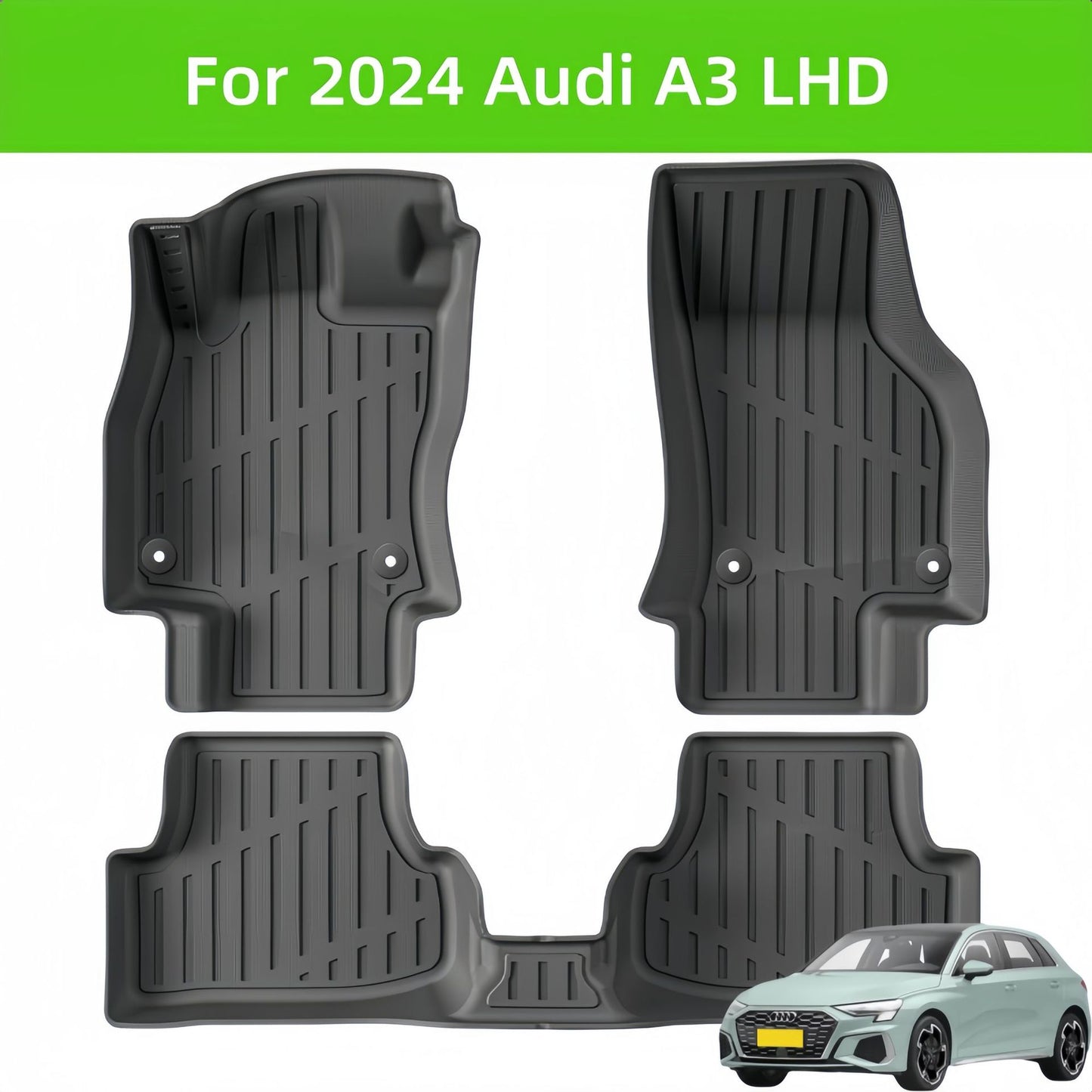 Audi A3 2024 TPE Car Floor Mat/Rear Trunk Mat TPE