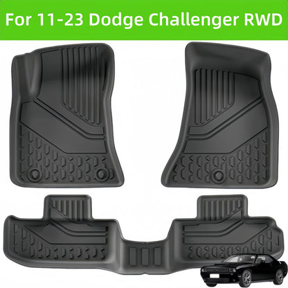 Dodge Challenger RWD 2011-2023 TPE Car Floor Mat/Rear Trunk Mat