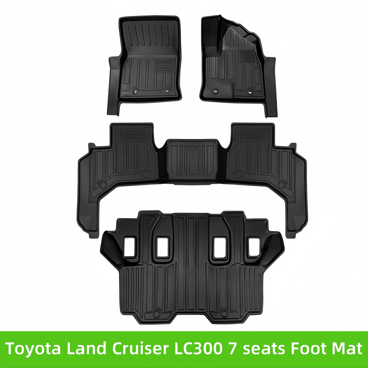 TPE Car Floor Mats for 2022 Toyota Land Cruiser LC300 Rubber Floor Mats