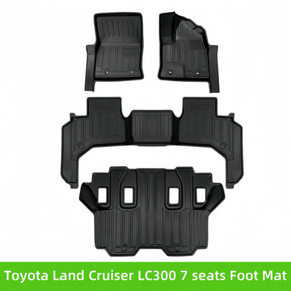 TPE Car Floor Mats for 2022 Toyota Land Cruiser LC300 Rubber Floor Mats