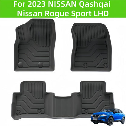 For 2023 Nissan Qashqai/Rogue Sport TPE Car Floor Mat/Trunk Mat